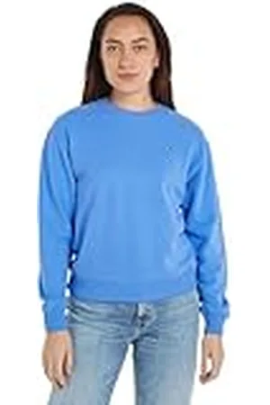 Tommy Hilfiger Dames REG VLAG OP BORST SWTSHRT Blauw Spell XXL, , XXL