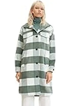TOM TAILOR Dames Lang overshirt met ruitpatroon 1032677, , L