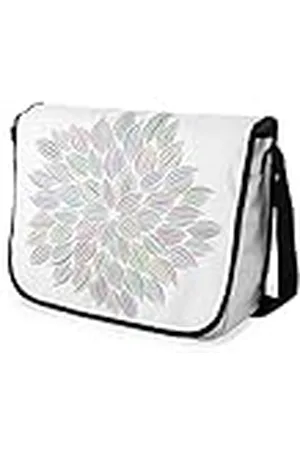 Bonamaison Digitaal bedrukte Messenger schooltas met zwarte riem voor studenten, crossbody tas, koerierstas, schoudertas voor kinderen, meisjes, jongens, maat: 29x36 cm
