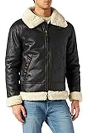 Alpha Industries B3 FL Leren Jas voor heren Black
