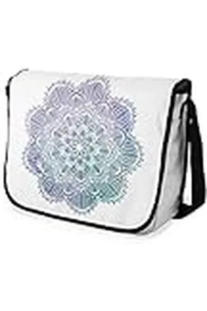 Bonamaison Digitaal bedrukte Messenger schooltas met zwarte riem voor studenten, crossbody tas, koerierstas, schoudertas voor kinderen, meisjes, jongens, maat: 29x36 cm