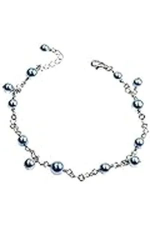 ORPHELIA Kinderarmband 925 zilver gerhodineerd, Eén maat, Sterling zilver, Parel
