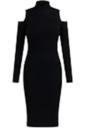 Faina Gebreide damesjurk 11025468-FA01, rood, XL/XXL, , XL/XXL