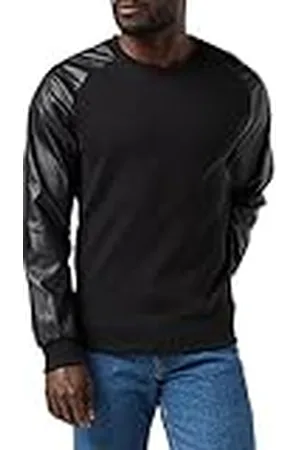Urban classics Raglan Crew Pullover voor heren, van imitatieleer, , S