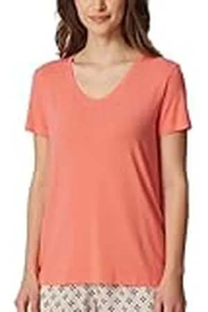 Schiesser Dames slaapshirt korte mix Relax Pyjama-top, perzik_182638, 38, , 38