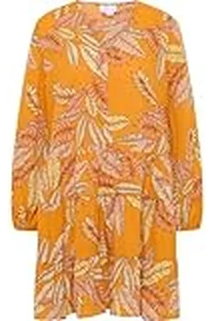 IZIA Damesjurk met lange mouwen 21325329-IZ01, oranje meerkleurig, XXL, , XXL