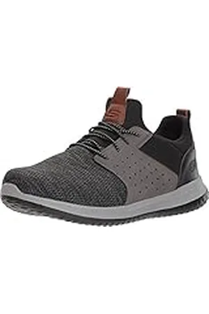 Skechers Delson Camben Sneakers voor heren, Grijs, 9.5 UK Wide