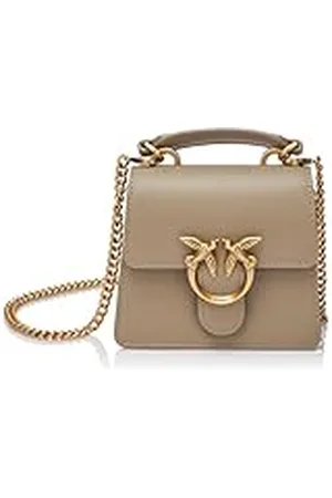 Pinko Love One Top Handle Micro Light Kalfsszijde, damestas, I68Q_Noce-antiek goud