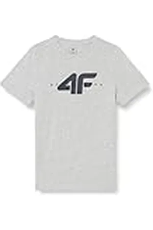 4F T-shirt M0796 Cold Light Grey Melange Kinderen 146, , 11 Jaren
