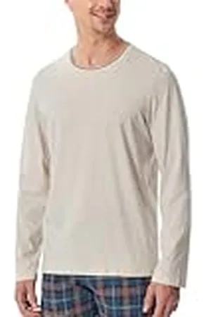 Schiesser Herenslaapshirt met lange mouwen, ronde hals, organisch katoenmix + Relax pyjama-top, , 48