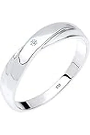Elli DIAMONDS Ring Dames Elegante Verloving met Diamant (0.02 ct.) in 925 Sterling Zilver
