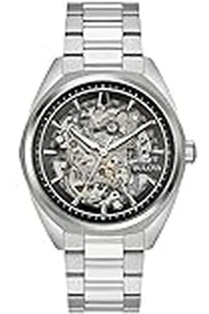 BULOVA Analoog automatisch herenhorloge met armband van roestvrij staal 96A293, , Armband