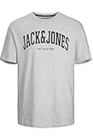 JACK & JONES Junior Jongens JJEJOSH Tee SS Crew Neck SN JNR T-shirt, White Melange, 164, , 164 cm