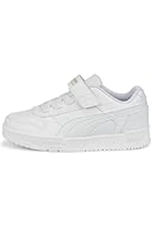 PUMA Rbd Game Low Ac Ps Sneakers voor kinderen, uniseks, Wit Wit Team Goud, 35 EU