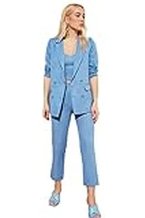Trendyol Dames Button Gedetailleerde Blazer Jacket, Blue, , 36