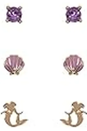 Disney Prinses De Kleine Zeemeermin Trio Oorbel Set SH00702YRVL, Eén maat, Zink, Geen edelsteen