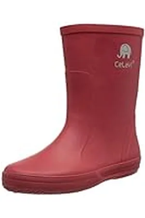 CeLaVi Unisex Basic Wellies - Solid rubberlaarzen, Baked Apple, 27 EU, rood, 27 EU