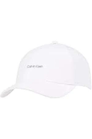 Calvin Klein Dames Calvin Lettering Canvas Cap Cap, Bright White, OS, , Eén Maat