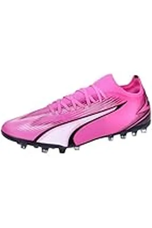 PUMA Ultra Match Mg voetbalschoen voor heren, Poison Pink Wit Zwart, 46 EU