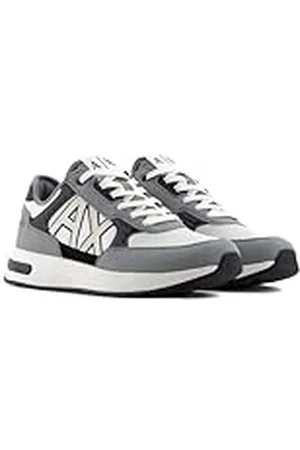 Armani Exchange Dusseldorf sneakers voor heren met geometrische motieven, , 46 EU