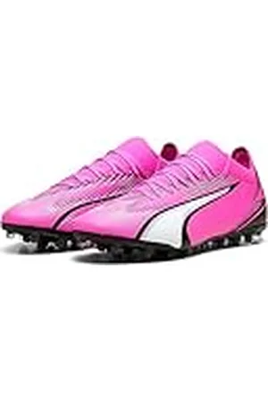 PUMA Ultra Match Mg voetbalschoen voor heren, Poison Pink Wit Zwart, 44 EU