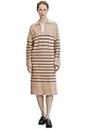TOM TAILOR Dames Gebreide jurk met kraag 1032613, , 40