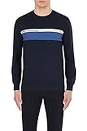 Armani Exchange Heren Katoen, Crew Neck, Front Color Block Pullover Sweater, , Extra Small, , XXL