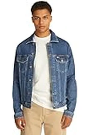 Tommy Hilfiger Heren RYAN RGLR TRCKR JCKT EXT BI8130 Trucker Jacket, Denim, L, , L