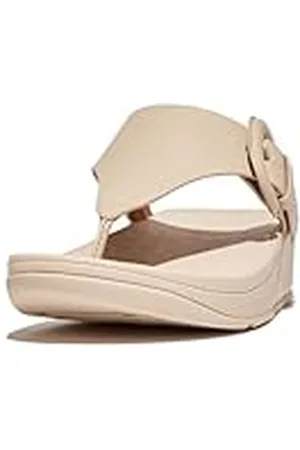 FitFlop Dames Lulu bedekte gesp ruwe rand lederen teen-string sandaal, , 37 EU