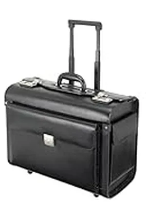 Alassio 92705 Pilotenkoffer Silvana - Zakelijke Leren Koffer Met Vergrendelbaar Telescopisch Trolleysysteem, Afsluitbare Laptopkoffer, Ca. 41 x 26 x 51 cm
