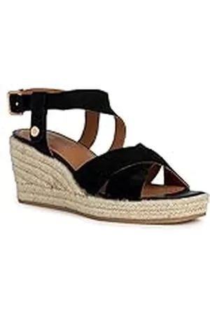 Geox Dames D PANAREA espadrille sleehak sandaal, , 41 EU, , 41 EU