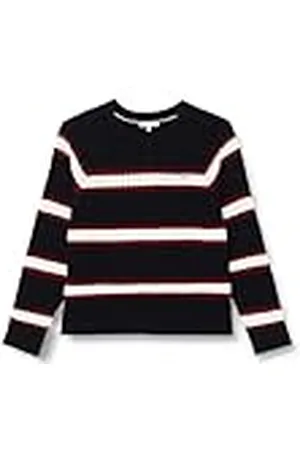 Tommy Hilfiger CRV CO Mini Kabel C-hals Trui, Rouge/Ecru/Desert Sky Stp