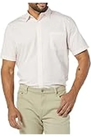 Amazon Heren Slim-Fit Poplin Shirt met korte mouwen, , XS