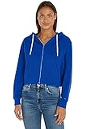 Tommy Hilfiger REG Hilfiger FR-Terry hoodie met rits, ultrablauw, S, , S