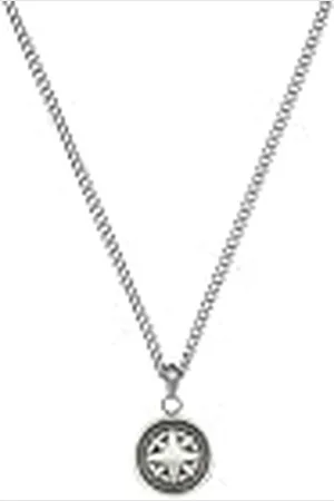 QS by s.Oliver Ketting met hanger van roestvrij staal voor heren, 55+5 cm, , kruis, geleverd in geschenkverpakking, 2033914