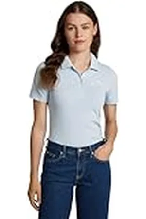 Tommy Hilfiger Dames Slim Script Graphic Polo SS WW0WW43930 S/S Polo, Blauw, L, , L