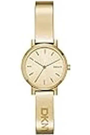 DKNY Soho driehandig roestvrij stalen armband horloge in goudkleur