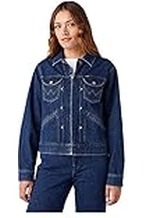 Wrangler Dames Pleated Denim Jackets, , 3XL