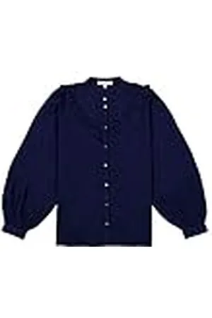 Garcia Damesshirt met lange mouwen, marineblauw, maat S