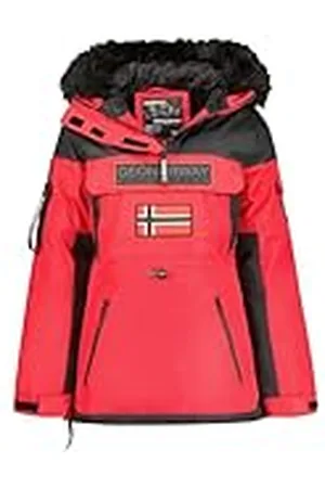 Geographical Norway Bruna Lady Lange parka voor dames, dik, warm, herfst, winter, dunne jas, capuchon, imitatiebont, winddichte jas, elegante donsjack voor dames ( , S), , S