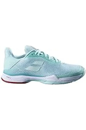 Babolat Dames tennisschoenen Jet Tere All Korte Houding, Actieve Flexi-Technologie - Ademende Ortholite Zool - Frans merk Yucca/Wit, 40,5 EU, , 42 EU