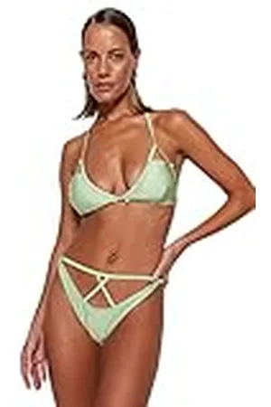 Trendyol Dames normale taille hoge been bikinibroekje badmode, , 42