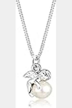 Elli Halsketting dames engel met zoetwaterparel in 925 sterling , 45 EU, Sterling , Parel