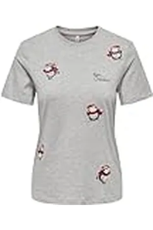 ONLY Dames Onlkita Life Reg S/S Top Box Xmas JRS T-shirt, , XL