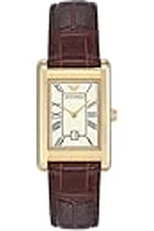 Emporio Armani Horloge Voor Mannen, Automatische Beweging en Kastmaat 36mm met Roestvrij staal, Lederen of Siliconen bandWijnWijn