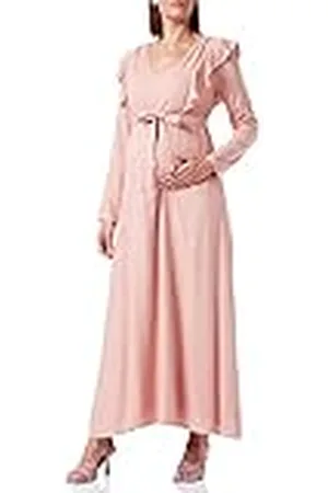Mama;licious Dames MLBECA Mary L/S Maxi Dress 2F A. EID midi-jurk, , M