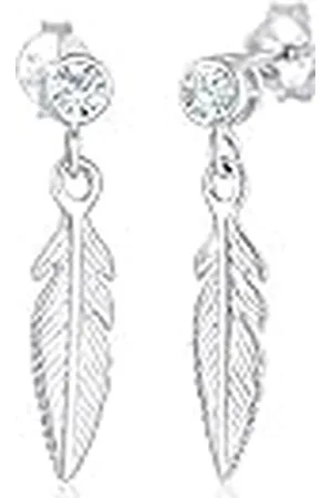 Elli Oorbellen Dames Oor Hanger Veer Boho met Kristal in 925 Sterling Zilver