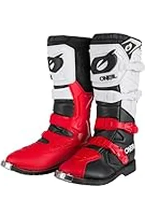 Oneal | Motocross Laarzen | Enduro Motorcycle | Comfort door Air-Mesh-Insole, vier gespen, hoge kwaliteit synthetisch materiaal | Laarzen Rider Pro | Volwassen | Zwart Wit Rood | Maat 40