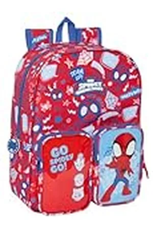 Safta Spidey Rescue Kinderrugzak, aanpasbaar aan de wagen, eenvoudige reiniging, ideaal voor kinderen van verschillende leeftijden, comfortabel en veelzijdig, kwaliteit en duurzaamheid, 26 x 11 x 34 cm
