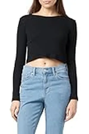 Trendyol Gestreepte damesblouse met lange mouwen, slanke blouse, , M